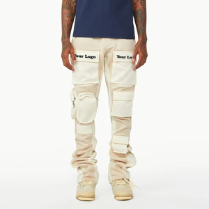 Pantalon de survêtement évasé personnalisé en gros d'usine pantalon de survêtement Bootcut de couleur contrastée pantalon de survêtement évasé pour hommes - Product Image 3