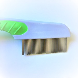Peigne à dents en plastique avec manche en acier inoxydable Peigne à dents larges Peigne à texture de cheveux pour hommes personnalisé en couleur et logo - Product Image 4