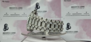 Luxury Round Moissanite Iced Watch Stainless Steel Full Diamond Dial Sapphire Glass Waterproof Elegant Dress T*mep*ece - Product Image 4