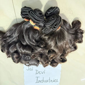 100% extensions de cheveux humains indiens Remy ondulés rebondissants bruts cheveux de temple vierges non transformés cheveux indiens bruts naturels fournisseur en gros - Product Image 5