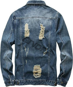 Design personnalisé Vestes en jean pour hommes col montant hiver respirant décontracté vêtements d'extérieur pour hommes - Product Image 2
