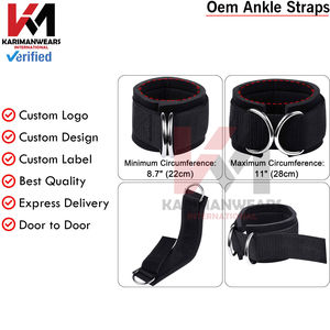 สายรัดข้อมือสำหรับออกกำลังกาย ยกน้ำหนัก เล่นกีฬา และฝึกซ้อม สายรัดบาร์เบล แบบยูนิเซ็กซ์ รับสกรีนโลโก้ สายรัดข้อมือทำจากนีโอพรีน - Product Image 4