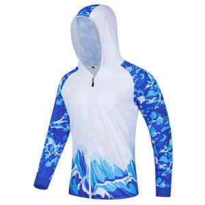 Sweat à capuche de pêche personnalisé 100% polyester pour hommes qualité pro manches longues respirant séchage rapide grande taille UPF 50 + Offre Spéciale imperméable - Product Image 3