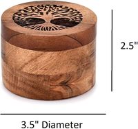 Urne en bois d'acacia faite à la main pour les cendres humaines, urnes en bois arbre de vie pour les cendres