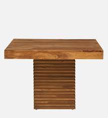 Mesa de Centro Moderna de Teca Resistente, Hecha a Mano con Madera Natural, Mesa Cuadrada con Base Escultural para Decoración de Sala de Estar - Product Image 5