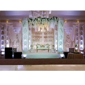 Mariage à thème marocain blanc Jhronka scène Grand mariage Convention décoration de scène romaine mariage occidental majestueux FRP scène UK - Product Image 1