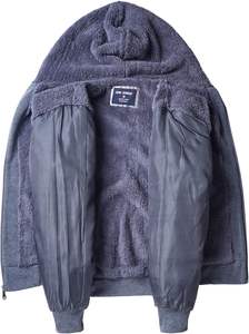 100% algodón forrado sólido Oversized Streetwear Hoodie - Product Image 3