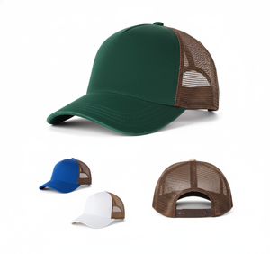 Casquettes de camionneur avec logo personnalisé - Casquettes de baseball bicolores de haute qualité avec dos en maille et fermeture à pression - Product Image 2