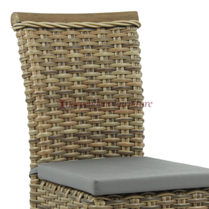 Silla de comedor al aire libre, nuevo artículo al por mayor, marco de madera de teca con ratán sintético, muebles para el hogar, jardín, Patio, Hotel, restaurante, Bar - Product Image 3