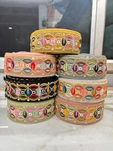 ผ้าลูกไม้ปักลายผ้าทูลล์คอตตอนคุณภาพพรีเมียม เป็นมิตรกับสิ่งแวดล้อม สำหรับงานสิ่งทอภายในบ้าน กระเป๋า รองเท้า เสื้อผ้าดีไซเนอร์ ผ้าปักสีตามสั่ง - Product Image 5