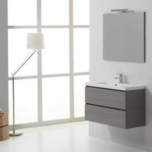 80 cm Suspended Bathroom <b>Wall</b> Cabinet with Miami Drawers Elegant Vanity <b>Mirror</b> Design - Product Image 1
