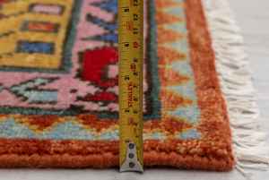 Hand Knotted Wool Area <b>Rug</b> 8x10 ft Vintage Tribal Geometric Carpet - Product Image 5