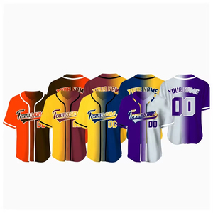 Camiseta de Béisbol Personalizada de Secado Rápido al por Mayor, 100% Poliéster, Estilo Profesional, Sublimada, Lisa - Product Image 1