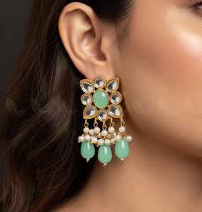 Handmade Choker Necklace <b>Set</b> White <b>Pearls</b> Stones for Weddings Engagements Anniversaries Parties Great Gift Idea - Product Image 2