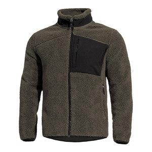 Custom Made Hooded Sherpa <b>Fleece</b> Jacket Front Logo Winter Breathable Luxury High Quality Men's OEM Service - Product Image 4