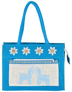 Bolso de hombro artesanal para mujer, bandolera de yute, Utilidad de compras, bolso de transporte - Product Image 1