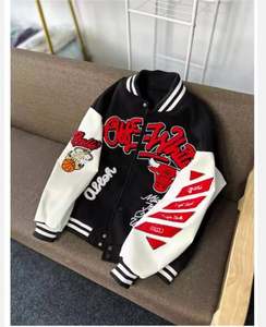 Veste de baseball pour homme MianDi, nouveau style, veste universitaire, col montant, imperméable, tendance de la mode, manteaux en toile, vente en gros - Product Image 6