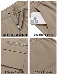 Pantalones Cargo rectos para exteriores con múltiples bolsillos informales personalizados para hombre 2024, pantalones tácticos elásticos para hombre hechos en Pakistán - Product Image 5