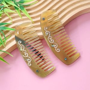 Peigne en corne fait main MIND NATURAL personnalisé avec dents fines et larges Peigne en corne de buffle fait main pour la coiffure - Product Image 5