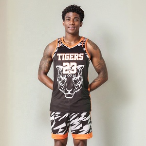 Impression entièrement personnalisée, dernière collection, uniforme de basket-ball grande taille, 100% polyester, antibactérien, respirant, sans manches - Product Image 4