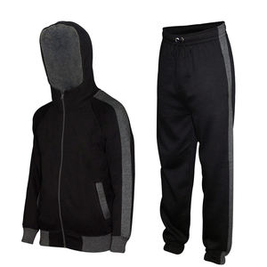 2024 personnalisé hommes formation Jogging fermeture éclair sweats à capuche et survêtement confortable deux pièces ensemble survêtements pour l'hiver - Product Image 6
