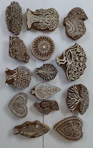 Bloques de Impresión textil de madera tallados a mano hechos a medida en tamaño 10 cm y 15 cm adecuados para Impresión textil y manualidades - Product Image 3