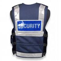 Sécurité personnalisée hommes matériau solide réfléchissant vêtements de sécurité gilet noir sécurité routière gilet tactique