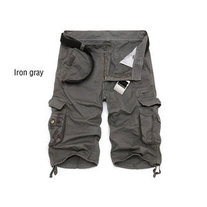 2025 nouveaux shorts Cargo pour hommes taille haute genou longueur Style décontracté en été-vente en gros toile Cargo Shorts 100% coton - Product Image 5