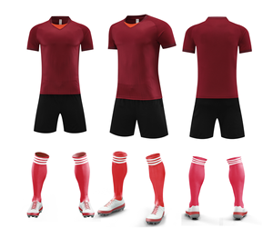 Conjunto de Uniforme de Fútbol Personalizado, Camiseta Blanca, Pantalones Cortos Azul Marino, Poliéster Transpirable, Kit de Equipo para Hombre Adulto - Product Image 2