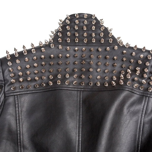 Chaqueta de lona transpirable Spandex/poliéster de la mejor calidad para mujer para Otoño e Invierno patrón sólido - Product Image 5