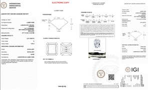 2.01 ct Radiant Cut Lab-Grown Diamond IGI Certified E Color VVS2 Clarity Lab-Stone - Product Image 5