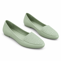 Chaussures plates personnalisées pour femmes en PVC à bout pointu, coupe basse, à enfiler, style gelée, pour l'été