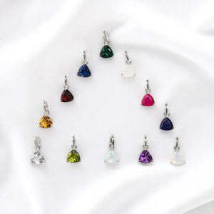 Colgantes finos de Plata de Ley 925, abalorios de amatista, trillón de piedras preciosas cortadas, ajuste de garra, fabricación de collares DIY, joyería al por mayor a granel - Product Image 3