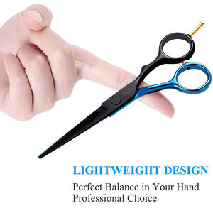 Rasoir droit en acier inoxydable réglable pour coupe de cheveux ciseaux de coiffeur de beauté avec pointe de lame tranchante et repose-doigt - Product Image 4