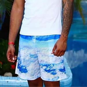 Gran oferta 2025, pantalones cortos de playa de lona de cintura media para hombre, transpirables y antivergüenza, patrón sólido, informal, hecho por Dress Sports - Product Image 4
