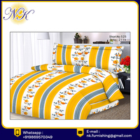 Traditionnellement tissé imprimé floral 200TC personnalisable King Size drap de lit double ensemble de housse de couette pour un usage vivant toutes saisons