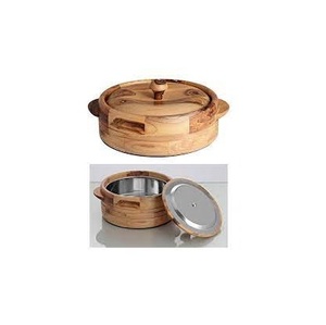 กล่อง Chapati ไม้มะม่วงและสีไม้เข้มและผลิตภัณฑ์แฮนด์เมดพร้อมขัดสำหรับ3ชิ้นพร้อมฝาปิดไม้ - Product Image 2