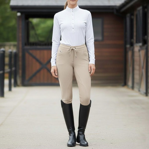 Pantalones de Montar a Caballo de Alta Calidad, Nuevo Estilo, Más Vendidos, Cintura Alta, Asiento Completo con Agarre, Pantalones de Montar para Mujer, Mallas con Botones - Product Image 6