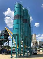 Affidabile Silo in Acciaio Saldato da 100 Tonnellate per Stoccaggio Cemento nella Produzione di Calcestruzzo, Garanzia di 2 Anni, Componenti PLC di Base, Marca Constmach