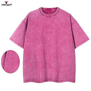 Ropa de verano Camiseta lavada con ácido con impresión de logotipo personalizado de alta calidad Camiseta lavada con ácido de secado rápido para hombres - Product Image 3