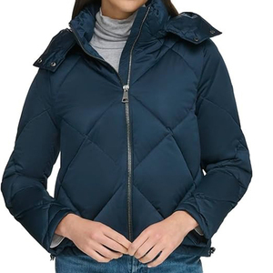 Ropa de moda para exteriores de etiqueta privada, chaqueta acolchada ligera informal para mujer, patrón sólido, impermeable, a prueba de viento, ropa de invierno con cremallera - Product Image 5
