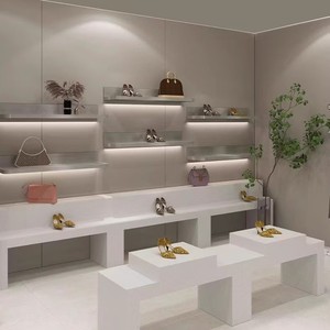 Paslanmaz Çelik Tek Parça Bölme Paneli Kahve Köşesi Duvara Monte Raf Kare Teşhir Çok Katmanlı Modern Dayanıklı - Product Image 2