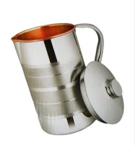 Jarra de agua de diseño hecho a mano lisa con y sin tapa y perilla de sujeción en tamaños y formas personalizados hechos a mano - Product Image 2