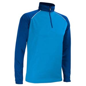 Mockup Corporation Men's Half Zip <b>Top</b> Sweatshirt 100% Polyester Sporty Style Breathable Digital Printed 120g Fabric Customizable - Product Image 3