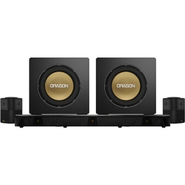 Best Quality On New DRAGON Dolby Atmos Home Surround Sound System with Dual 12" Subwoofers