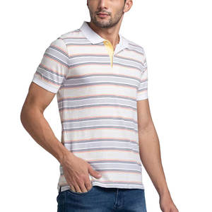 Polos de hombre ligeros y estirables/material teñido liso y de secado rápido hecho polos de hombre - Product Image 4