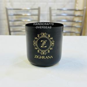 Contenedor de vela de hierro con tapa para cera de soja, contenedor de vela de hierro con recubrimiento de polvo negro para fabricante y proveedor de la India - Product Image 6