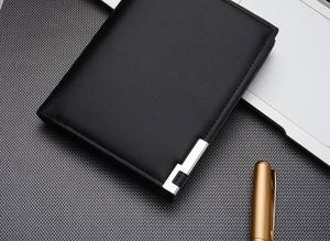 Cartera de cuero genuino delgada para hombre con cierre abierto Tarjetero de negocios minimalista hecho de cuero de alta calidad - Product Image 2