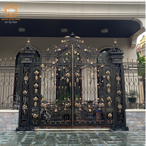 Portails en fer forgé de haute qualité KHP, style décoratif de luxe pour villa haut de gamme et porte principale d'hôtel, extérieur. - Product Image 6