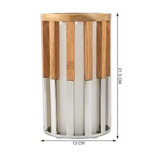 Support de bougie artisanal exclusif, ensemble de porte-bougie pour la maison, métal et bois, décoration de Noël, anniversaire, Pâques exclusive - Product Image 3